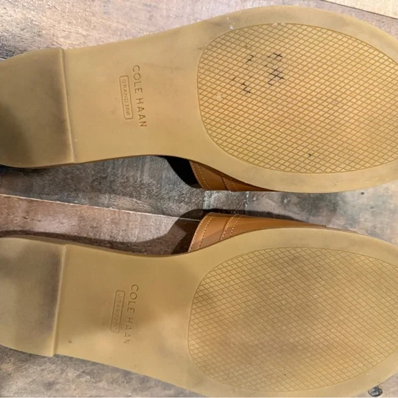 Cole Haan Tan Leather Sandals Size 7 - Picture 4 of 5